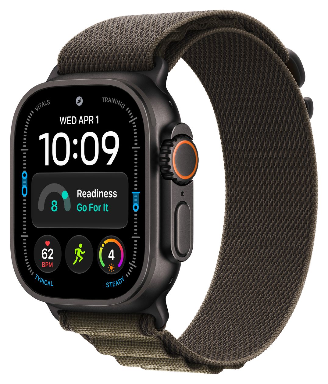 49 mm Alpine Loop Dunkeloliv – Medium – Titan Schwarz 
