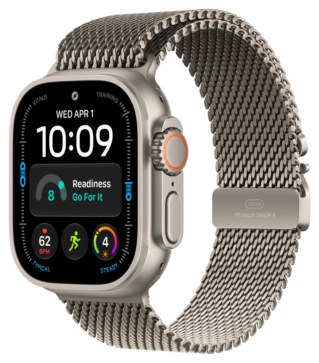 49 mm Milanaise Armband Titan Natur – M 