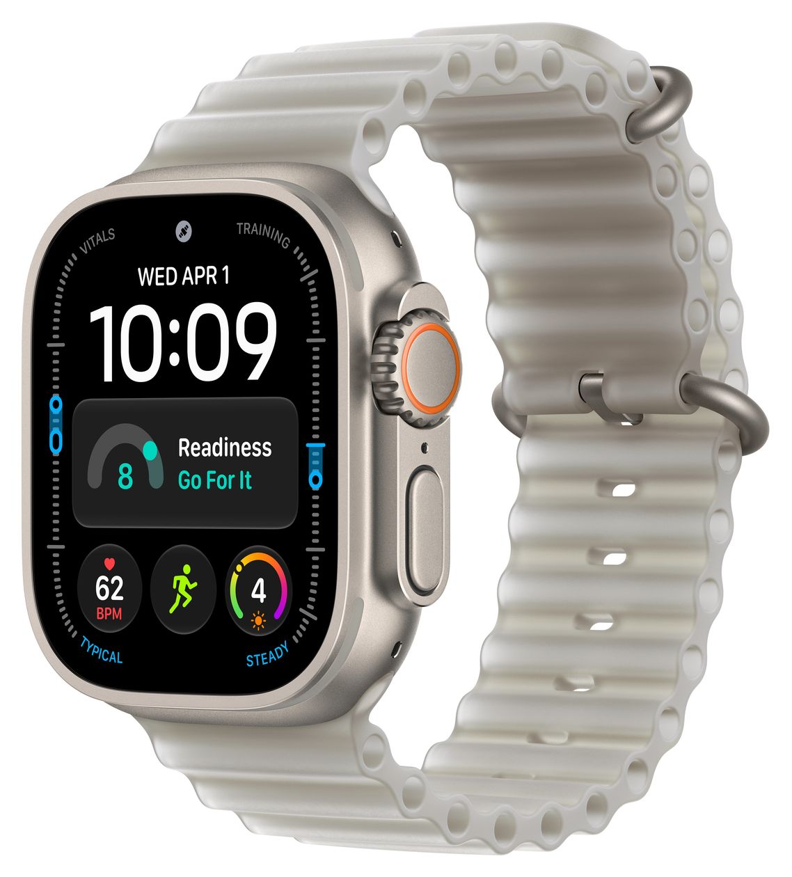49 mm Ocean Armband Halbtransparentes Grau - Titan Natur 