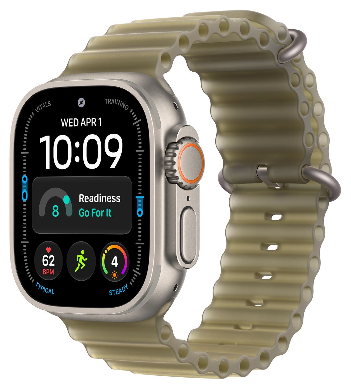 49 mm Ocean Armband Halbtransparentes Seegrasgrün - Titan Natur 