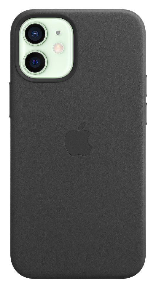 Leder Case mit MagSafe Cover für Apple iPhone 12 mini  (Schwarz) 