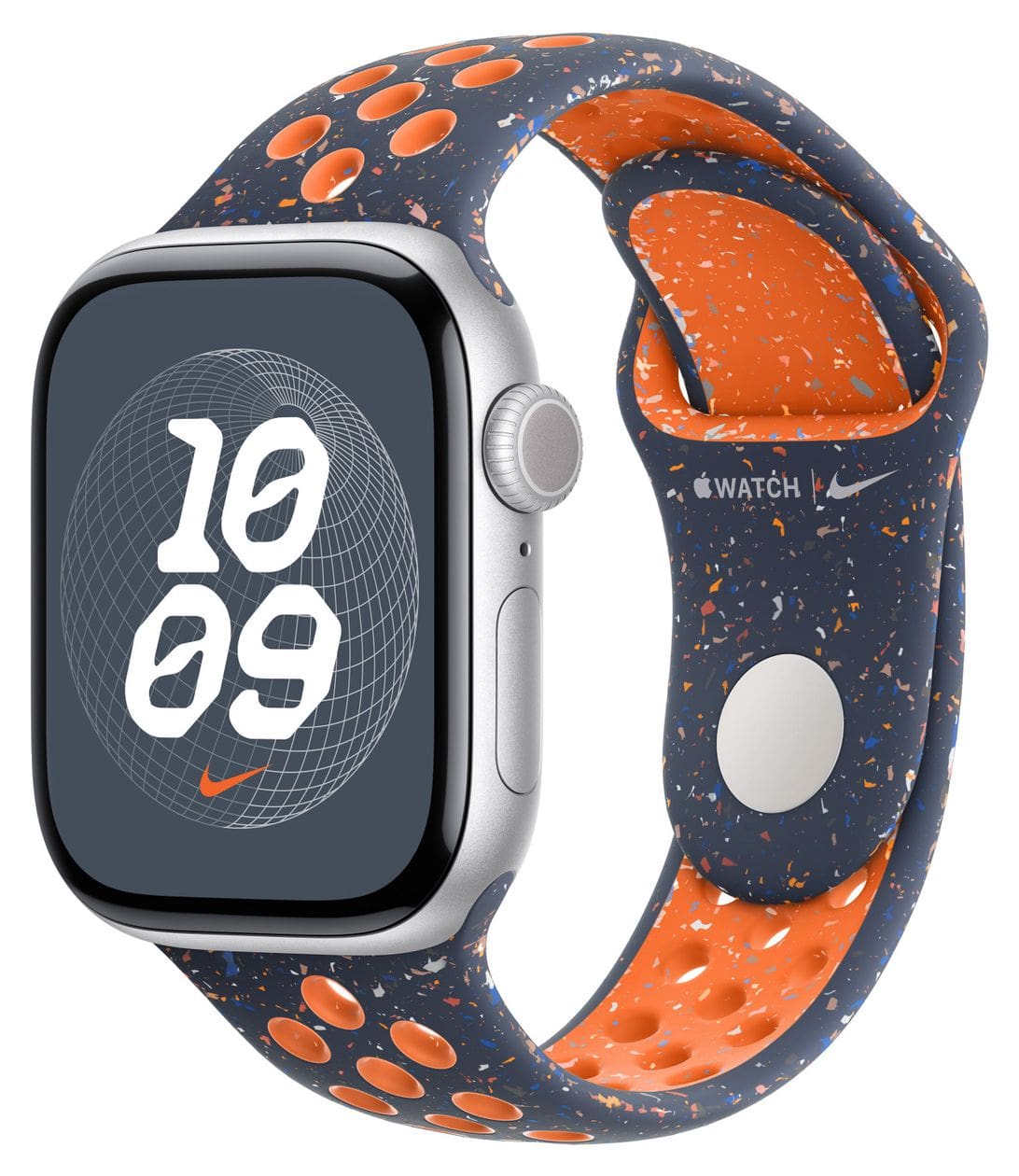 MC2E4ZM/A Armband S/M Apple Watch Models 38mm, 40mm, 41mm  (Blau, Orange) 