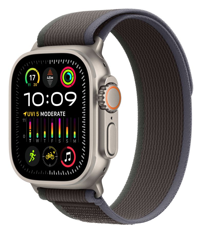MT623ZM/A Armband M/L Apple Watch 44mm, 45mm, 49mm  (Schwarz, Blau) 