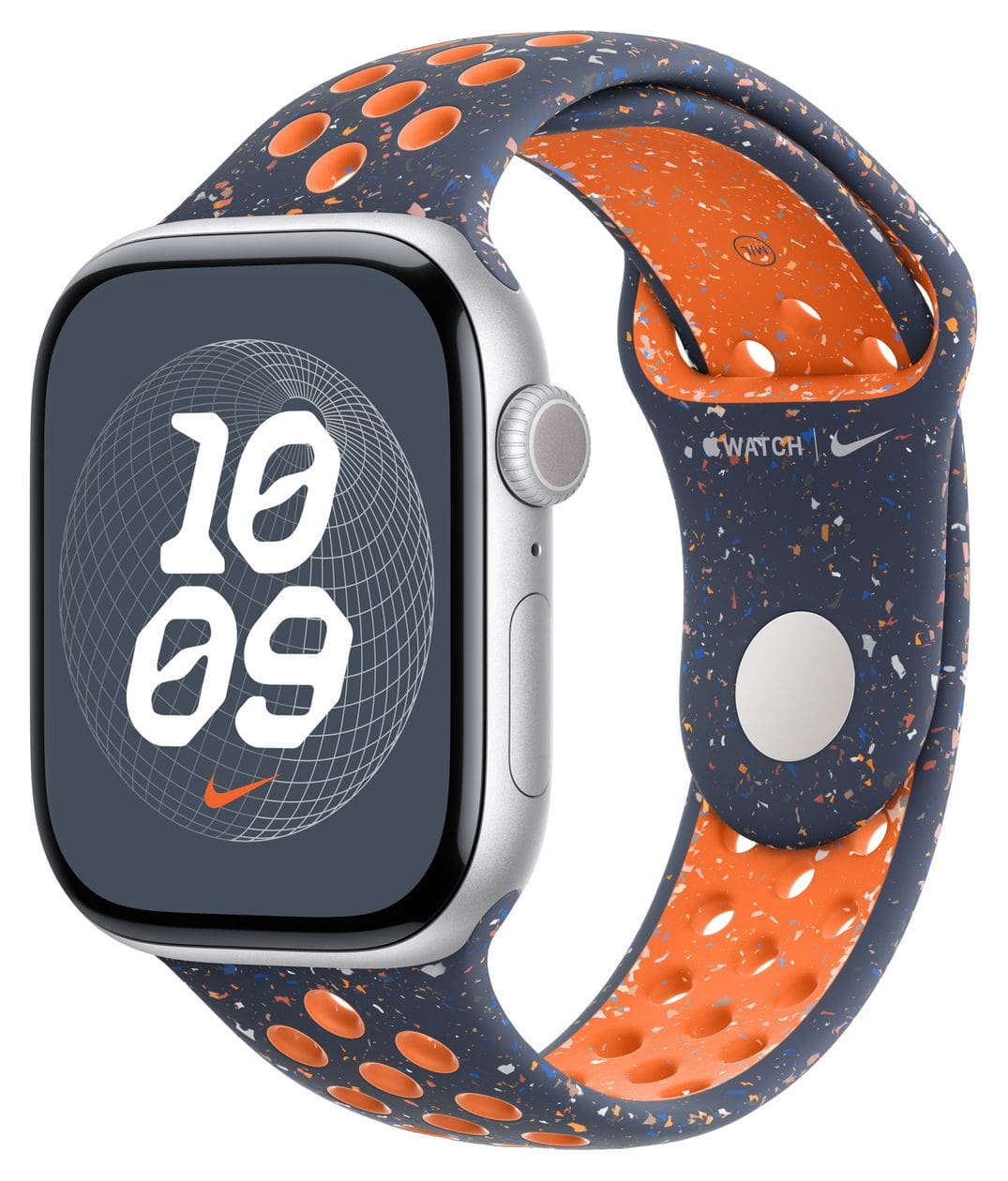 MYLC3ZM/A Armband M/L Apple Watch Models 44mm, 45mm, 46mm, 49mm  (Blau, Orange) 