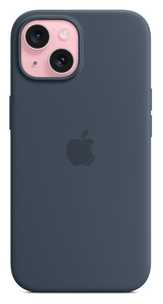 Silikon Case mit MagSafe Cover für Apple iPhone 15  (Navy) 