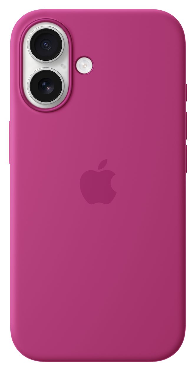 Silikon Case mit MagSafe Cover für Apple iPhone 16  (Fuchsie) 