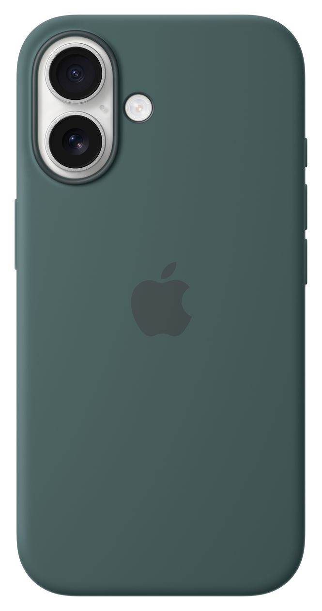 Silikon Case mit MagSafe Cover für Apple iPhone 16  (Grün) 
