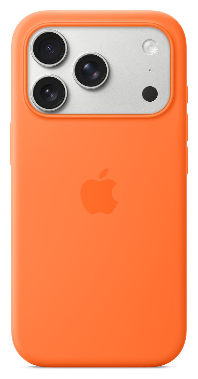 Silikon Case mit MagSafe Cover für Apple iPhone 17 Pro  (Orange) 
