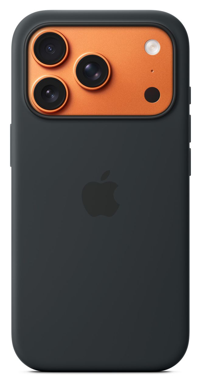 Silikon Case mit MagSafe Cover für Apple iPhone 17 Pro  (Schwarz) 
