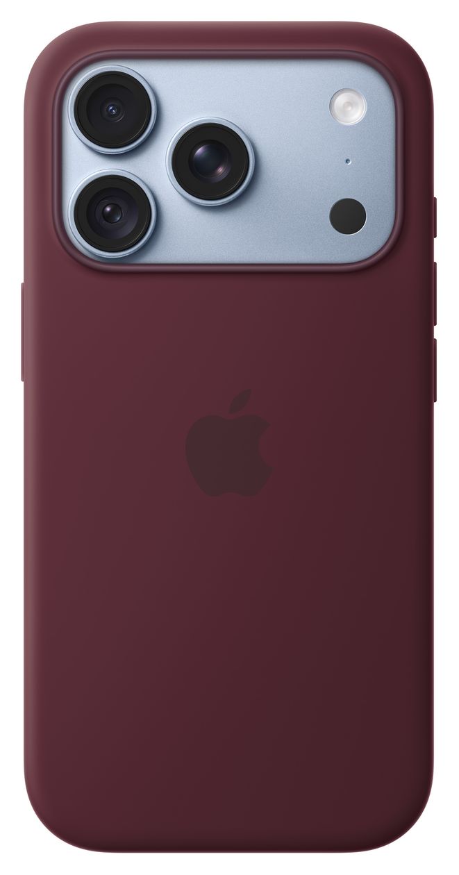 Silikon Case mit MagSafe Cover für Apple iPhone 18 Pro  (Burgund) 