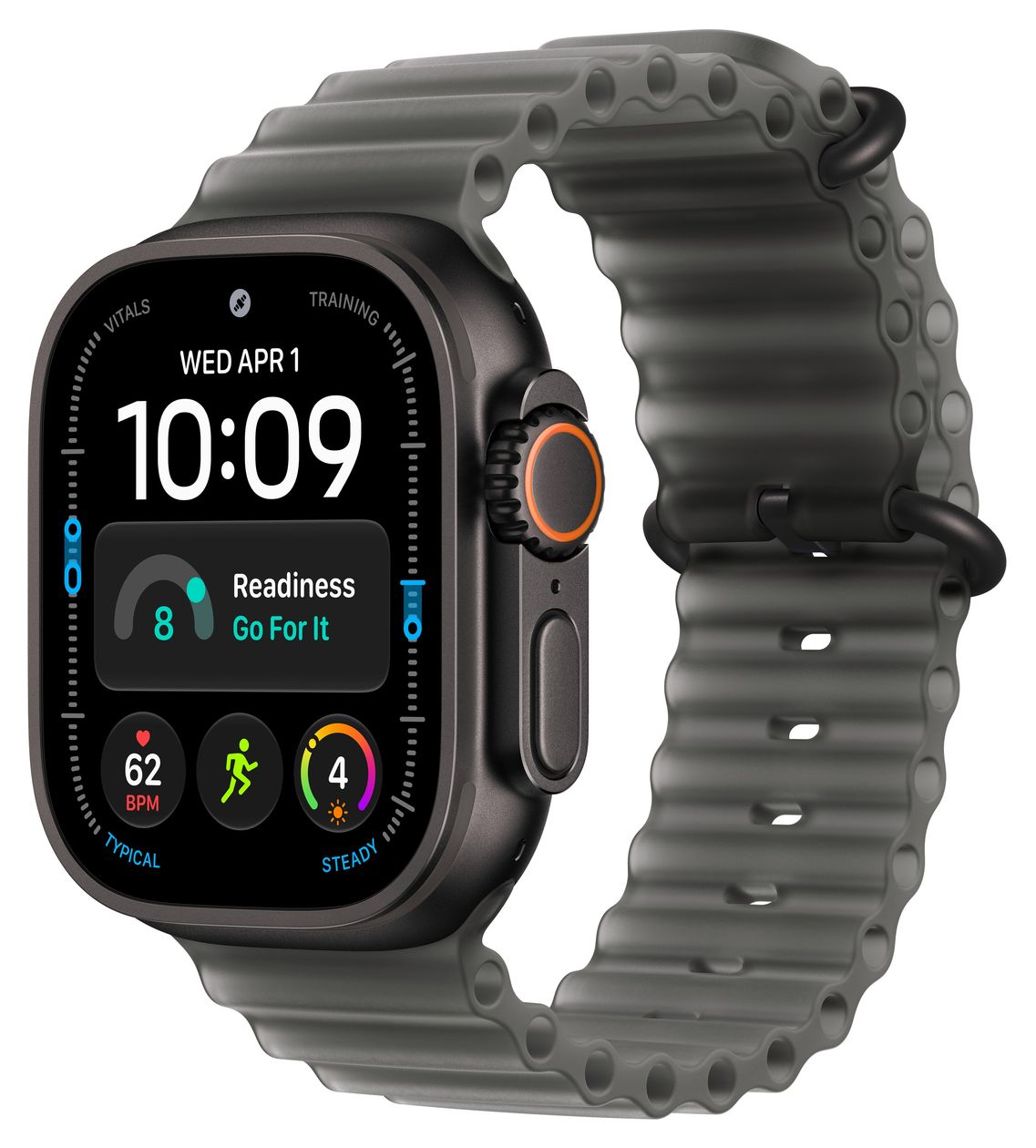 Verlängerung für 49 mm Ocean Armband Halbtransparentes Schwarz - Titan Schwarz 
