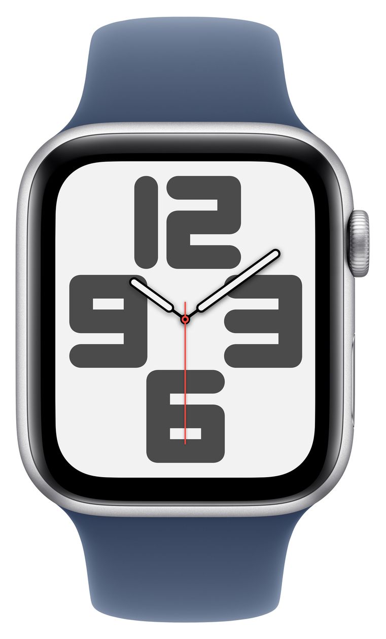 Watch SE (2024) Digital 44 mm S/M Smartwatch Rechteckig 18 h 326 ppi 4G  (Silber) 