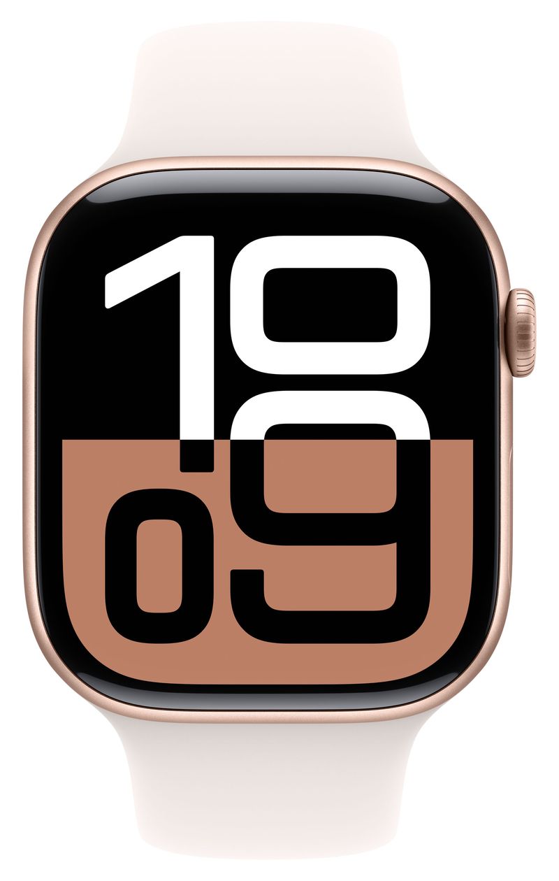 Watch Series 10 Digital 46 mm M/L Smartwatch Rechteckig IP6X 36 h 326 ppi  (Roségold) 