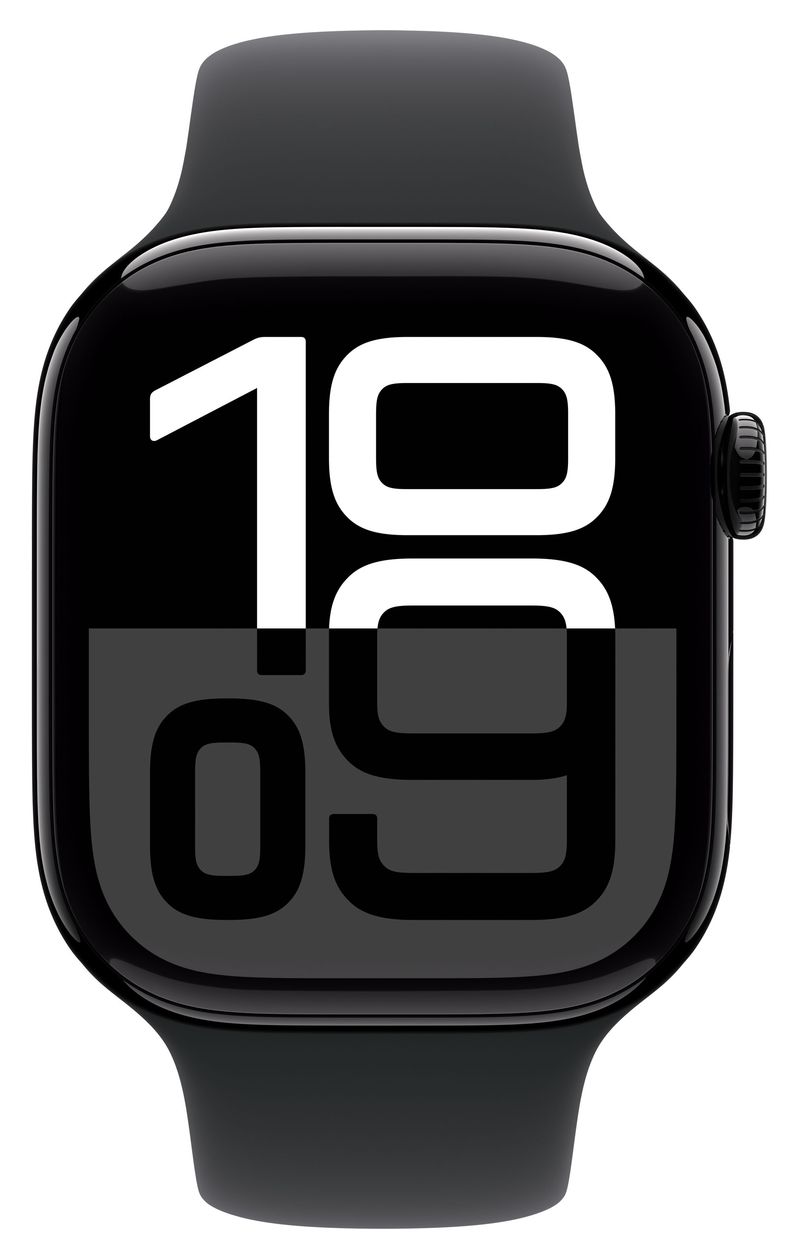 Watch Series 10 Digital 46 mm M/L Smartwatch Rechteckig IP6X 36 h 326 ppi 4G  (Schwarz) 