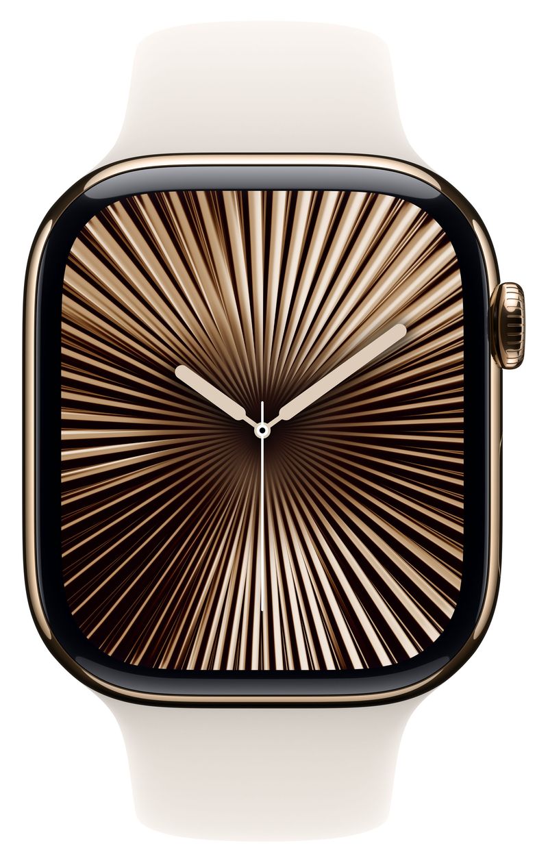 Watch Series 10 Digital 46 mm M/L Smartwatch Rechteckig IP6X 36 h 326 ppi 4G  (Gold) 
