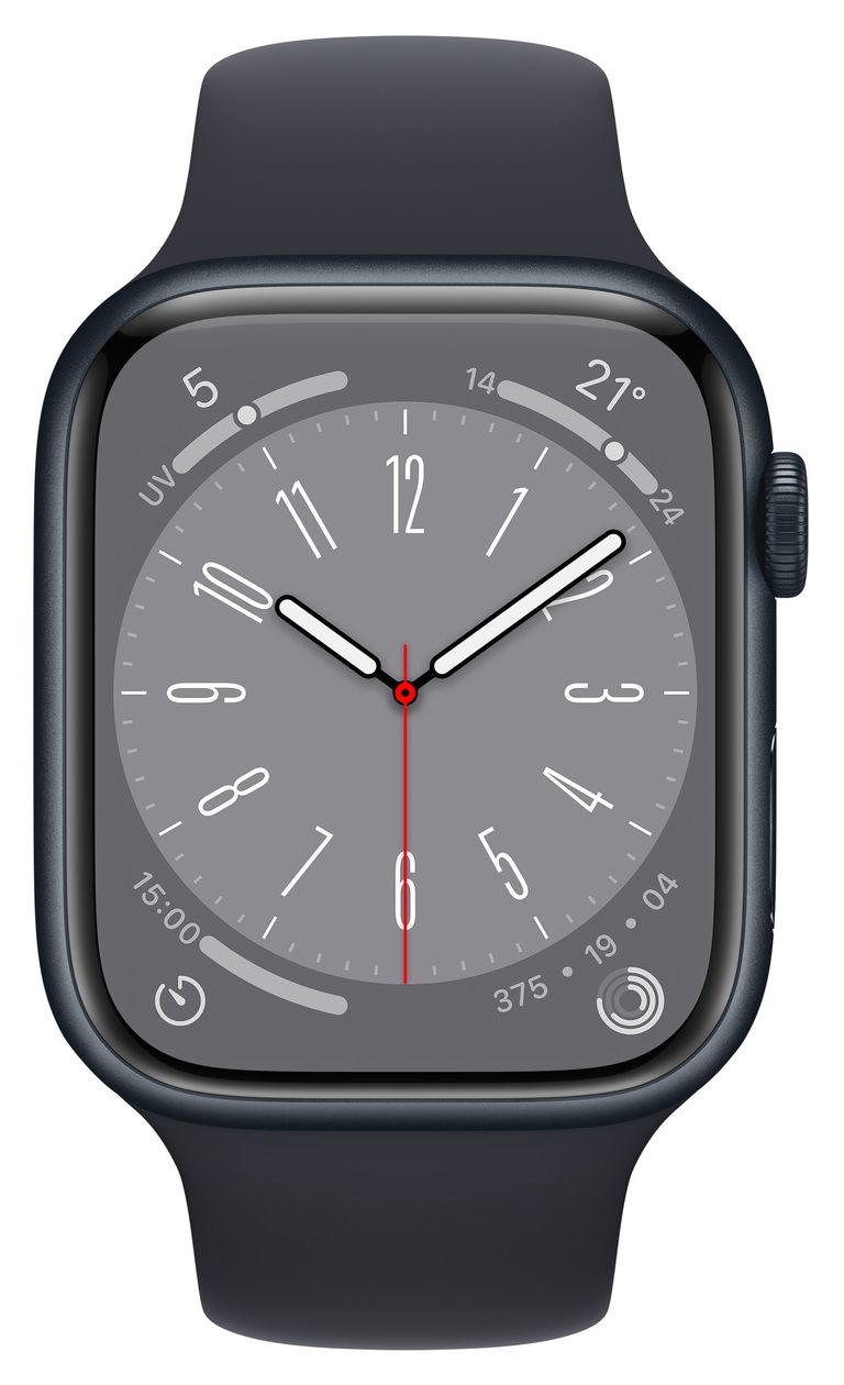 Watch Series 8 Digital 41 mm Smartwatch Rechteckig IP6X 18 h  (Schwarz) 