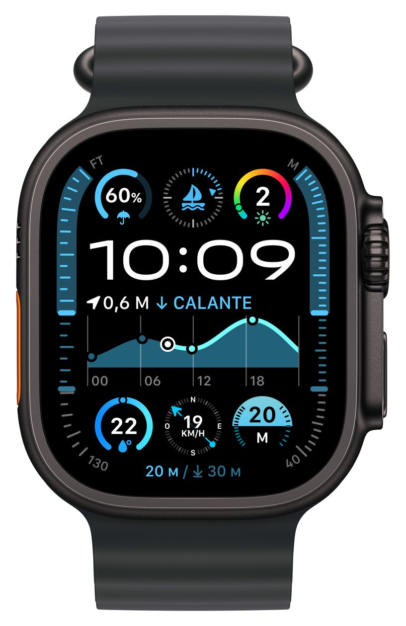 Watch Ultra 2 Digital 49 mm Smartwatch Rechteckig IP6X 72 h 326 ppi 4G  (Schwarz) 