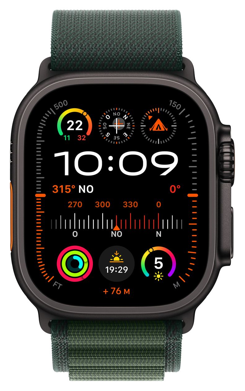 Watch Ultra 2 Digital 49 mm S Smartwatch Rechteckig IP6X 72 h 326 ppi 4G  (Schwarz) 