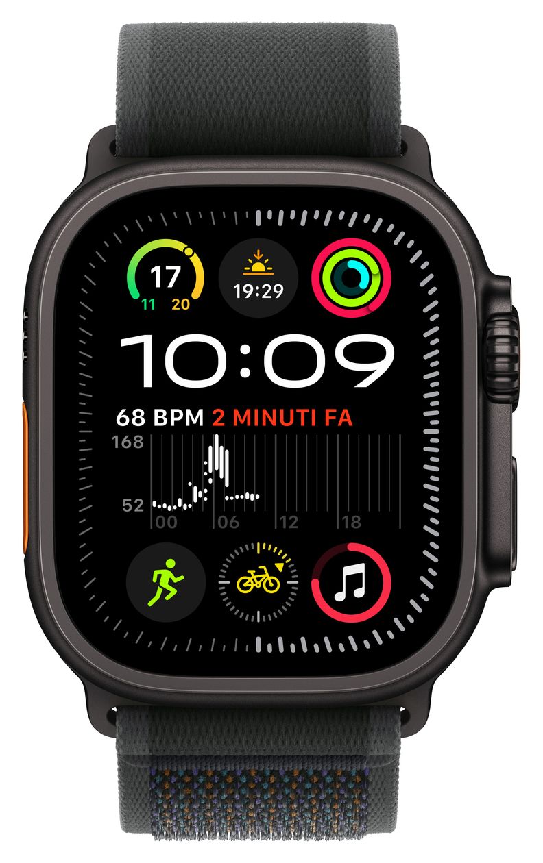 Watch Ultra 2 Digital 49 mm S/M Smartwatch Rechteckig IP6X 72 h 326 ppi 4G  (Schwarz) 