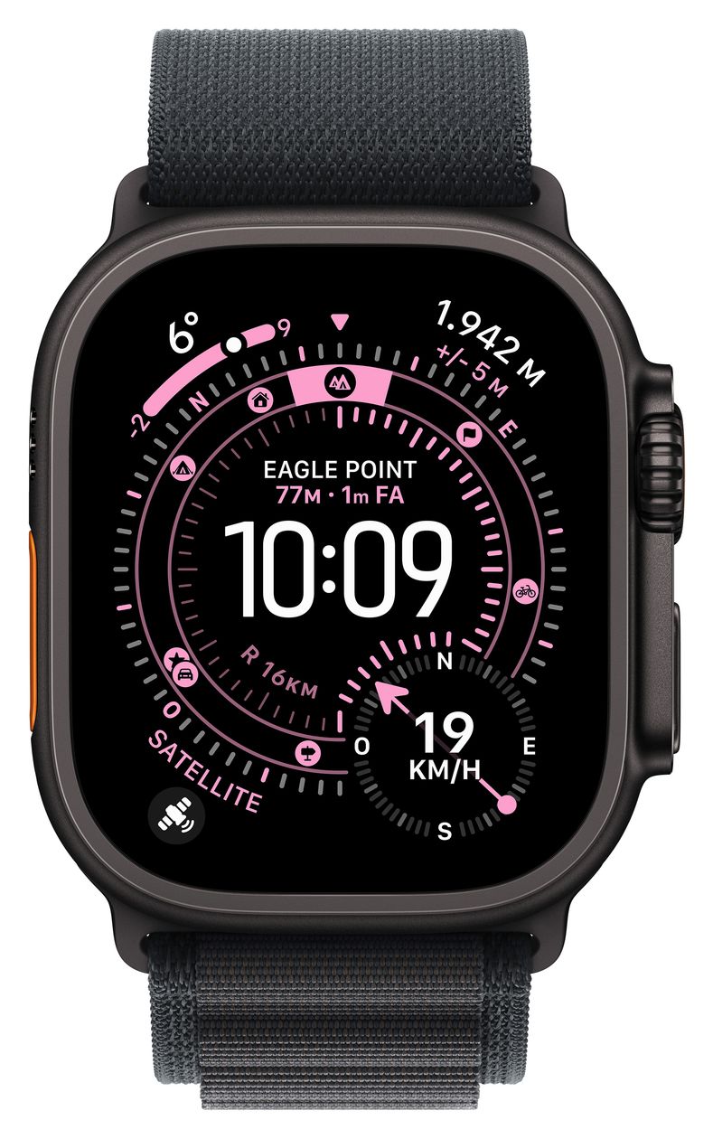 Watch Ultra 3 Digital 49 mm L Smartwatch Rechteckig IP6X 72 h 326 ppi 5G  (Schwarz) 