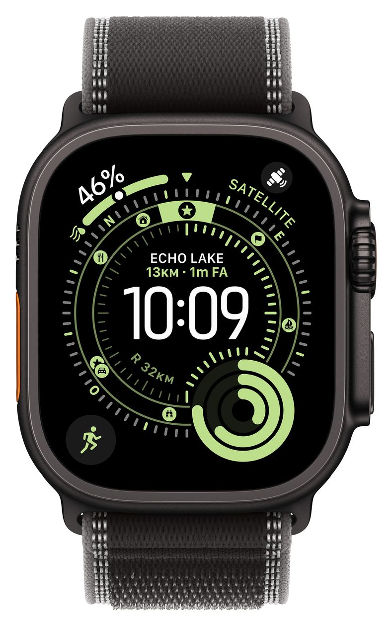 Watch Ultra 3 Digital 49 mm M/L Smartwatch Rechteckig IP6X 72 h 326 ppi 5G  (Schwarz) 