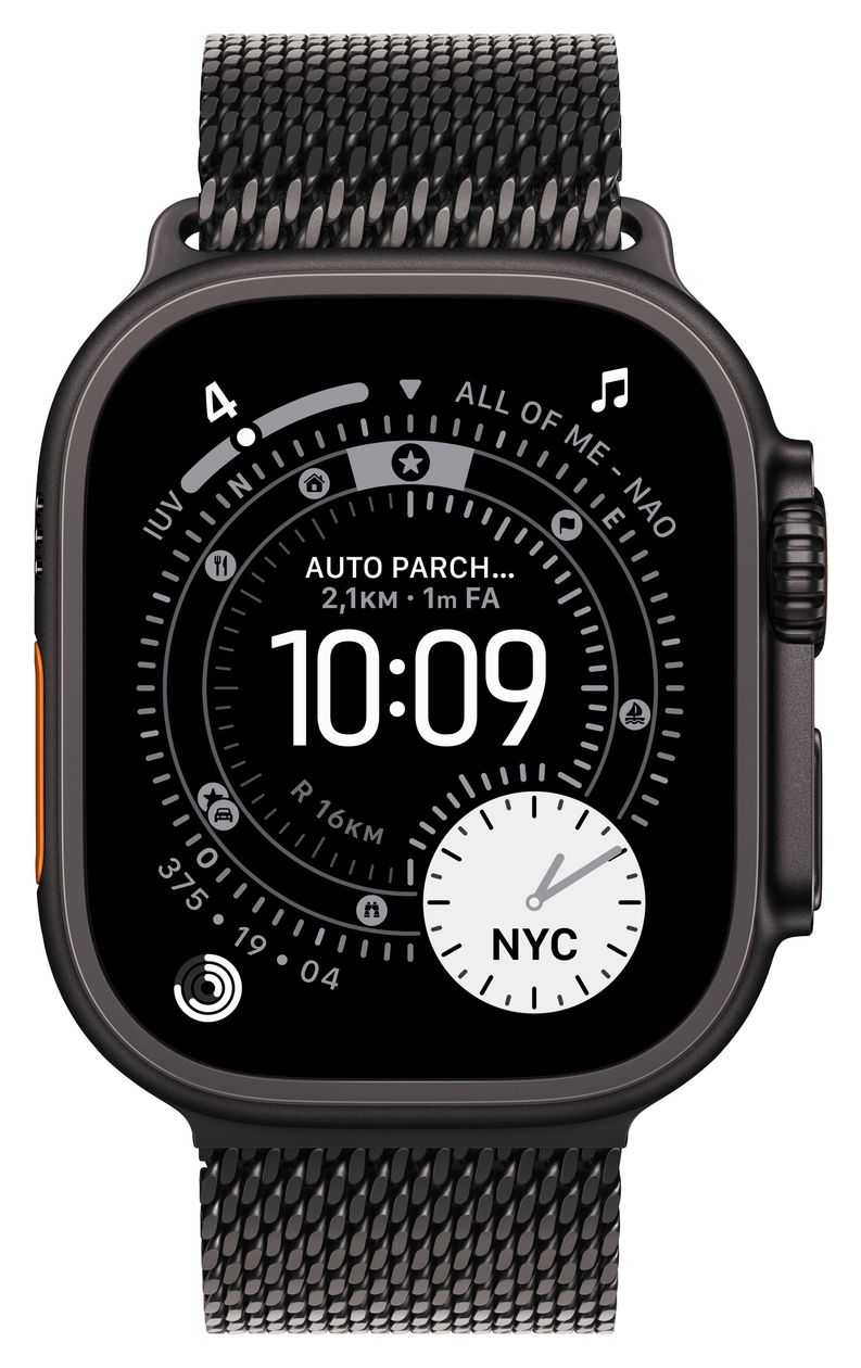 Watch Ultra 3 Digital 49 mm L Smartwatch Rechteckig IP6X 72 h 326 ppi 5G  (Schwarz) 
