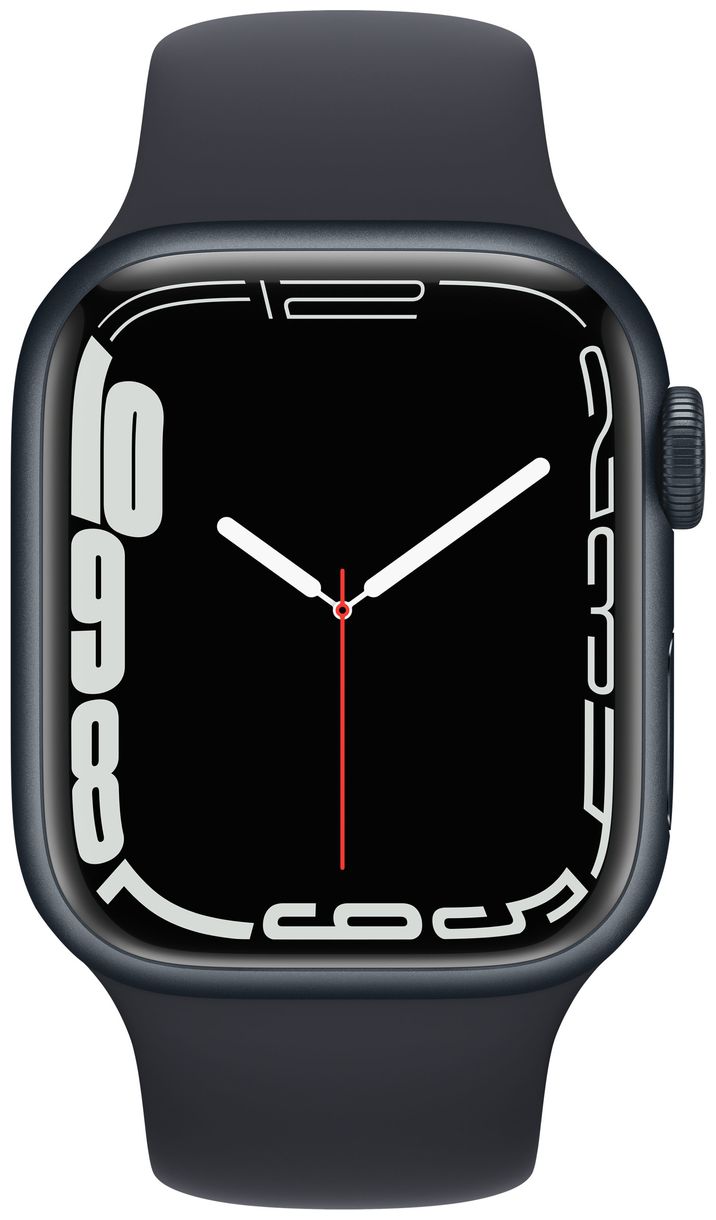 Watch Series 7 Digital 41 mm Smartwatch Rechteckig IP6X 18 h 1000 ppi (Schwarz) 
