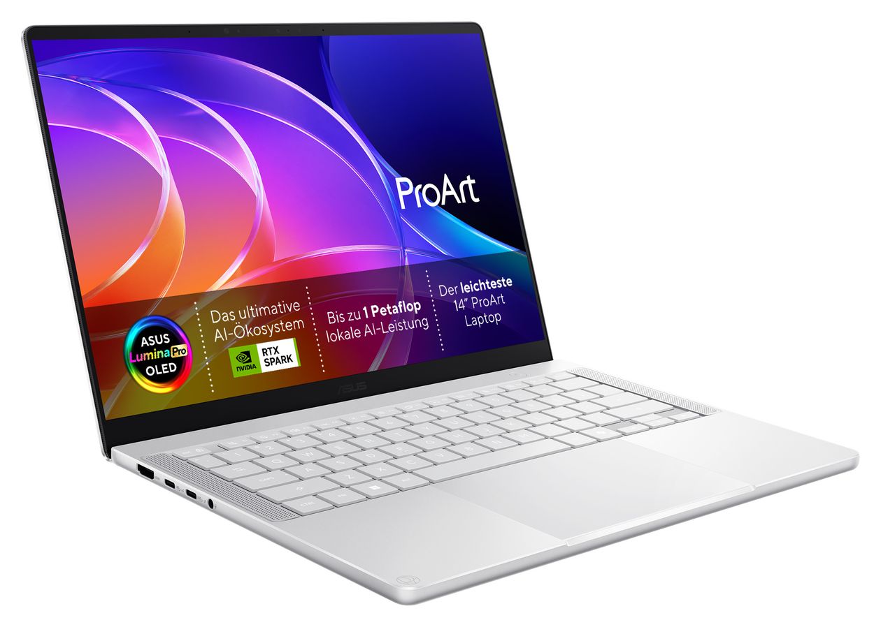 ProArt P H7407BA-SM045W 3K Notebook 35,6 cm (14 Zoll) 2880 x 1800 Pixel 32 GB Ram 1 TB SSD Windows 11 Home NVIDIA RTX Spark  (Weiß) 