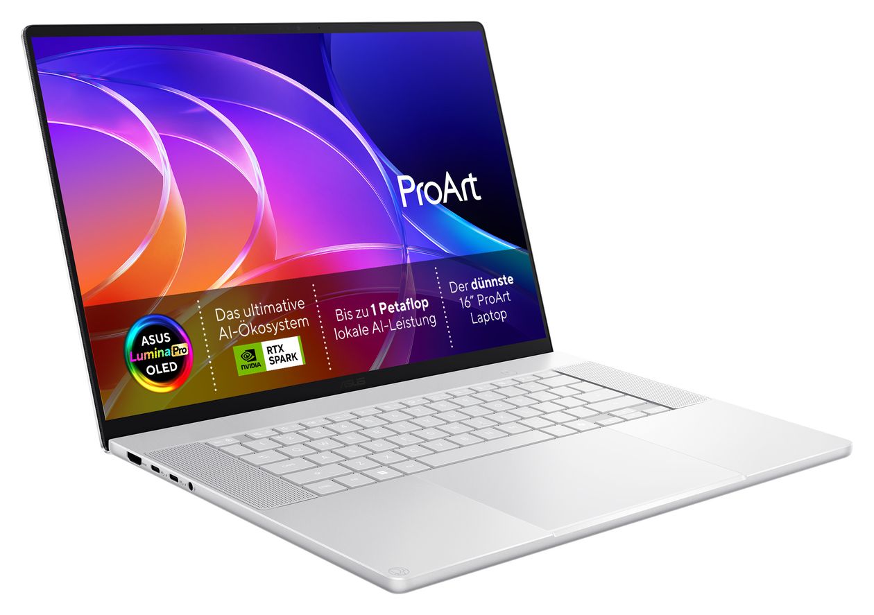 ProArt P H7607BA-SE400X 4K Ultra HD Notebook 40,6 cm (16 Zoll) 3840 x 2400 Pixel 64 GB Ram 1 TB SSD Windows 11 Pro NVIDIA RTX Spark  (Weiß) 