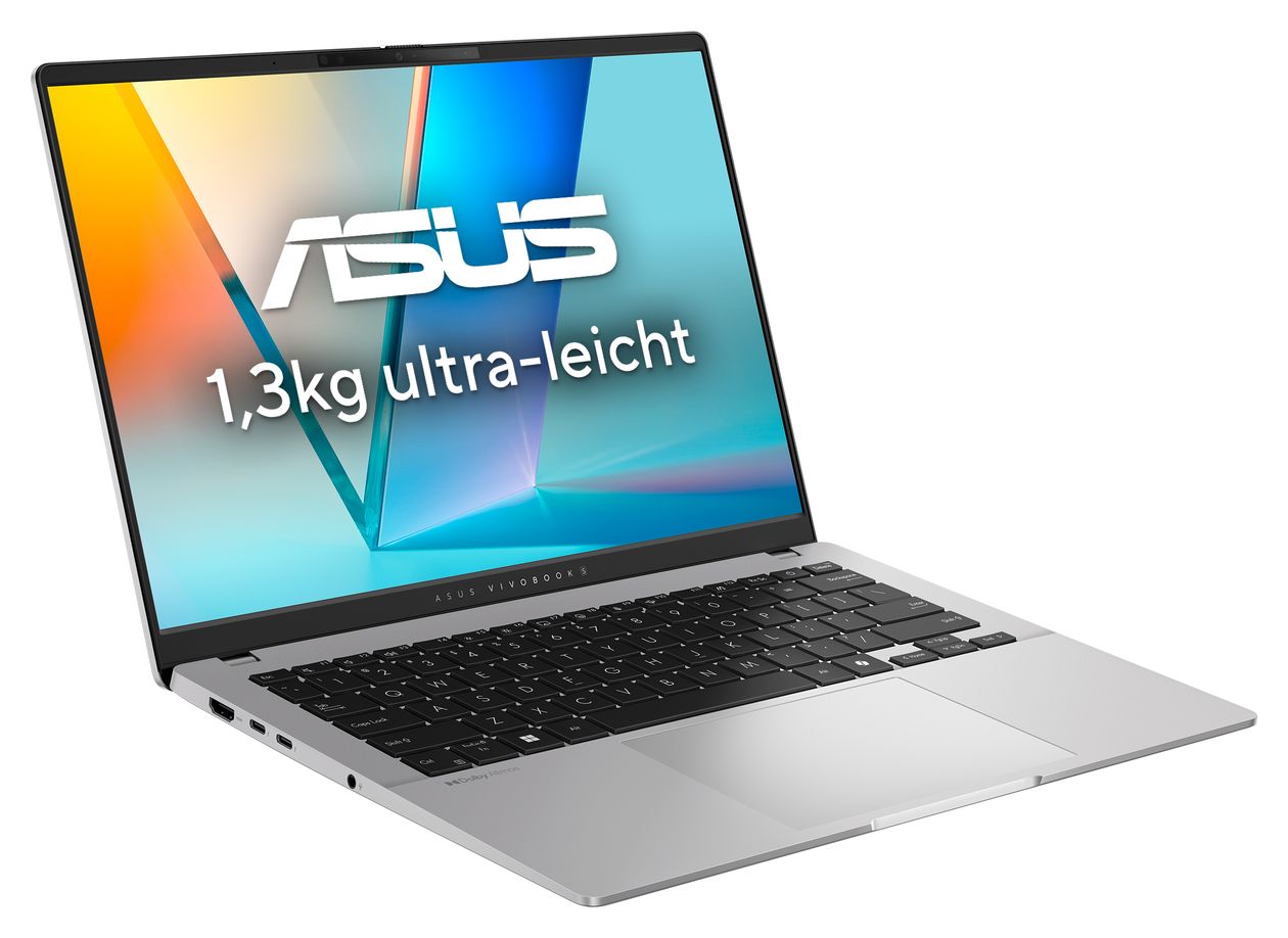 Vivobook S14 S5406SAL-SF312W WUXGA Notebook 35,6 cm (14 Zoll) 1920 x 1200 Pixel 16 GB Ram 512 GB SSD Windows 11 Home Intel Core Ultra 5 max. 4,5 GHz  (Silber) 