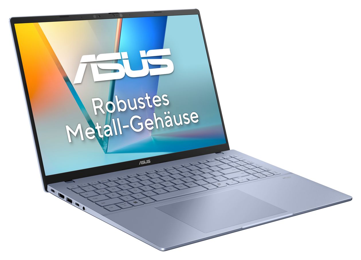 Vivobook S16 S3607NA-SH001W WUXGA Notebook 40,6 cm (16 Zoll) 1920 x 1200 Pixel 1 TB SSD Windows 11 Home Qualcomm Snapdragon max. 4 GHz  (Blau) 