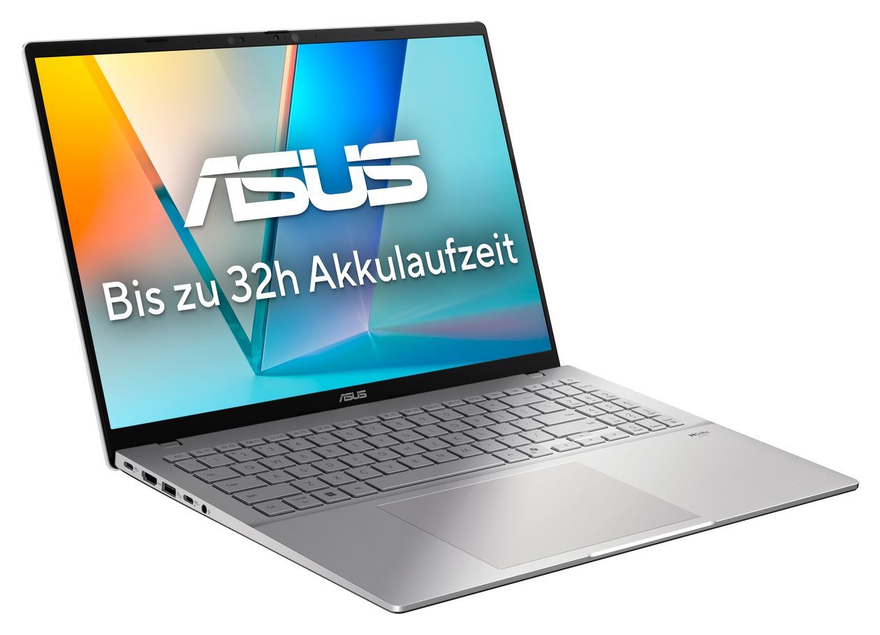 Vivobook S3607QA-PL011W WQXGA Notebook 40,6 cm (16 Zoll) 2560 x 1600 Pixel 1 TB SSD Windows 11 Home Qualcomm Snapdragon max. 3 GHz  (Silber) 