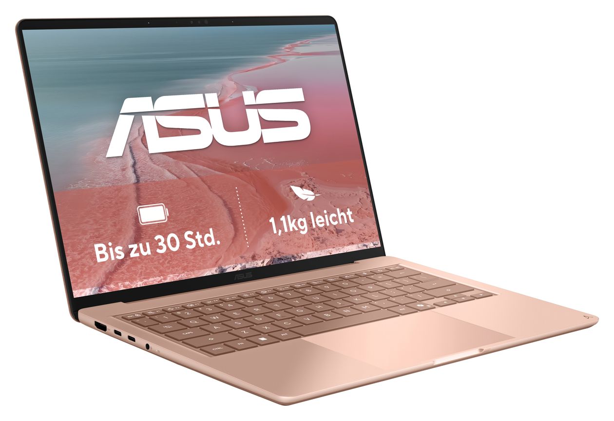 Zenbook UX3480QA-U1023W WUXGA Notebook 35,6 cm (14 Zoll) 1920 x 1200 Pixel 16 GB Ram 512 GB SSD Windows 11 Home Qualcomm Snapdragon max. 2,97 GHz  (Pink) 