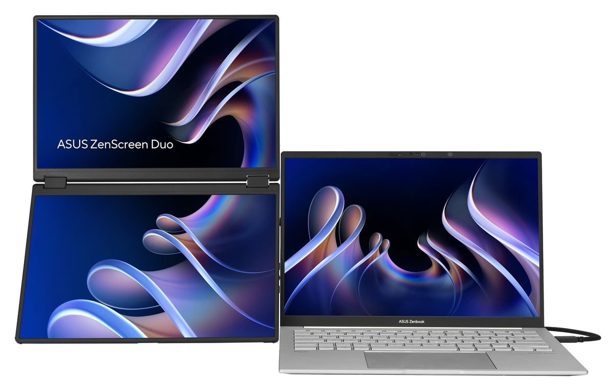 ZenScreen Duo MB14FCD WUXGA Monitor 35,6 cm (14 Zoll) 16:10 5 ms  (Schwarz) 