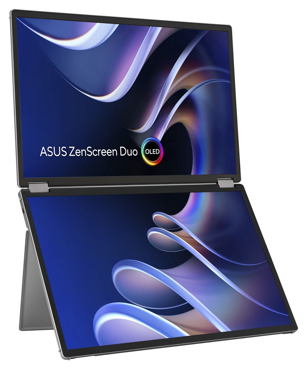 ZenScreen Duo OLED MQ149CD WUXGA Monitor 35,6 cm (14 Zoll) 16:10 1 ms 400 cd/m²  (Silber) 
