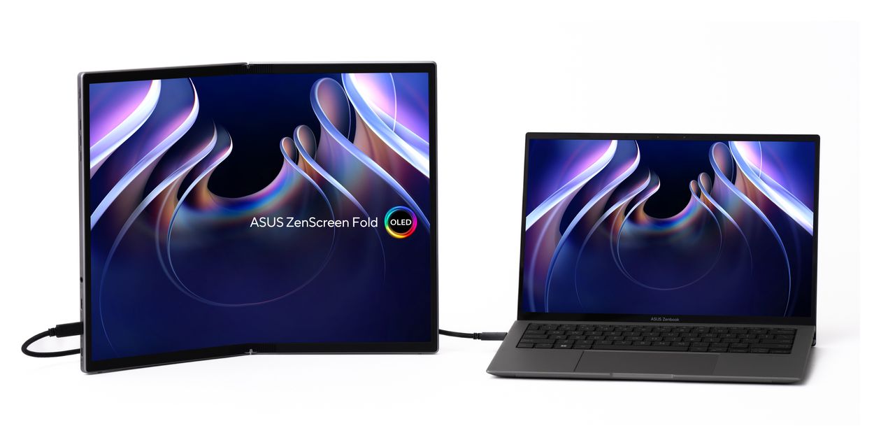 ZenScreen Fold OLED MQ17QH Quad HD Monitor 43,9 cm (17.3 Zoll) 4:3 0,2 ms 350 cd/m²  (Silber) 
