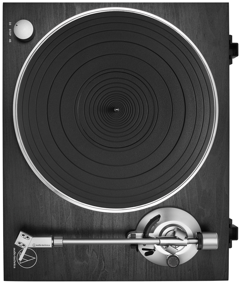 AT-LPW30BK Audio-Plattenspieler mit Riemenantrieb (Schwarz) 