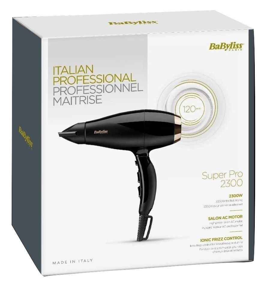 6714E Super Pro Haartrockner 2300 W  (Schwarz, Gold) 