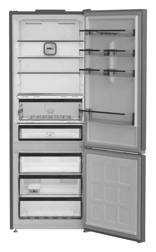 BHK26494X6E 340 l / 150 l Kühl-Gefrierkombi freistehend NoFrost 227 kWh Jahr  (Edelstahl) 