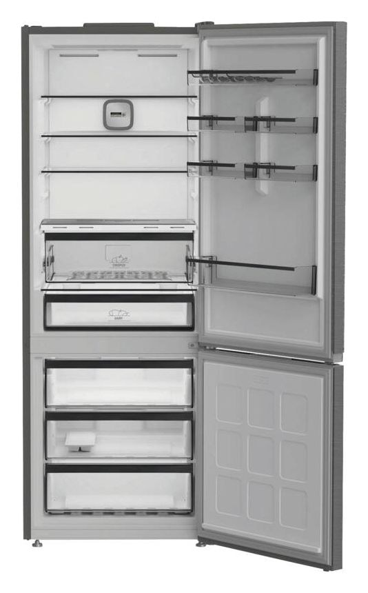 BHK26494X7E 340 l / 150 l Kühl-Gefrierkombi freistehend NoFrost 188 kWh Jahr  (Edelstahl) 