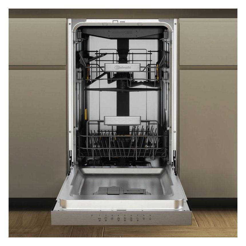 BKRPAS 45 cm Geschirrspüler vollintegriert (ohne Front) Sehr leise 10 Maßgedecke ActiveDry 