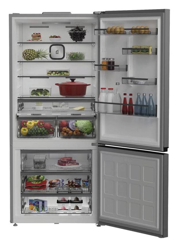 KGDNF83XLCIN 430 l / 185 l Kühl-Gefrierkombi freistehend NoFrost 214 kWh Jahr  (Edelstahl) 