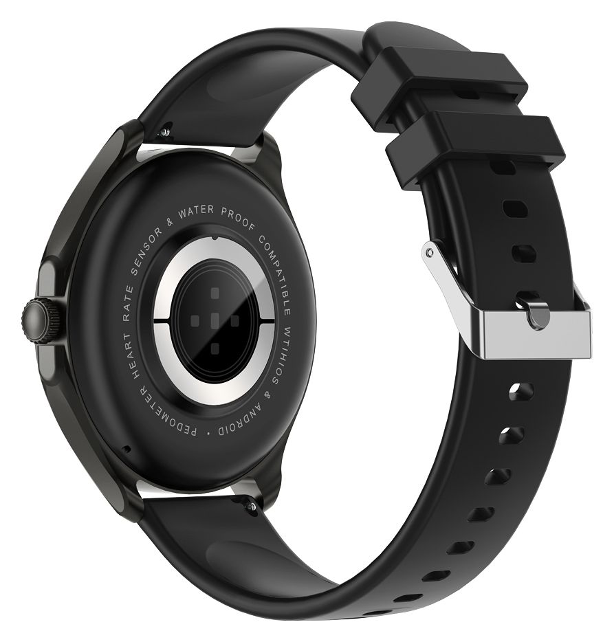 402 Smartwatch Rund IP67  (dunkel-metallic) 