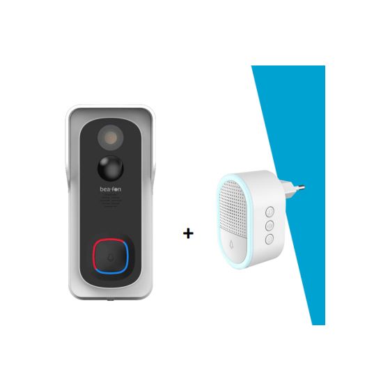 Visitor 2V - Set Outdoor Videotürklingel mit Winkeladapter + Indoor Glocke Chime 