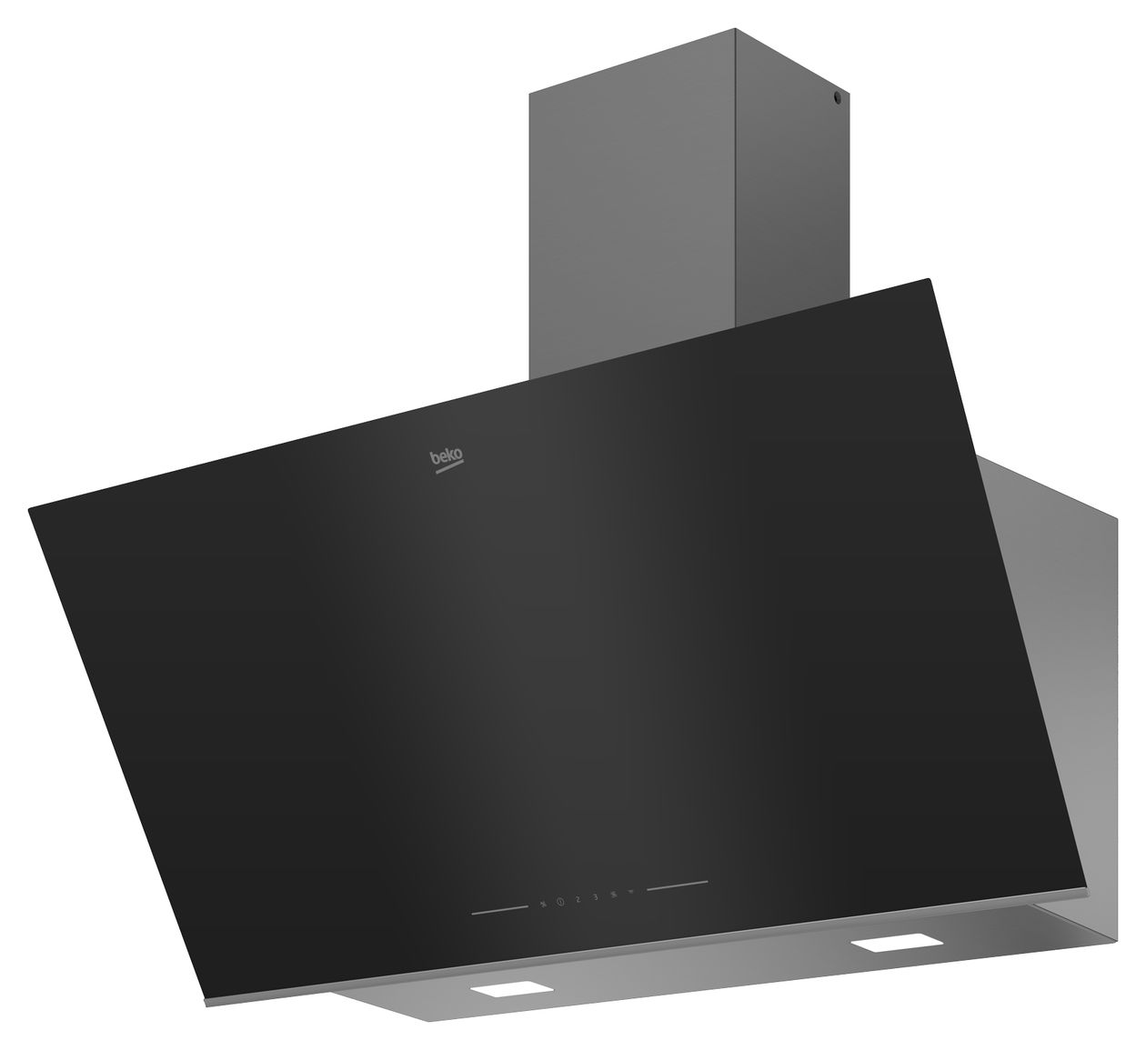 BHCA96641BBHS Abluft/Umluft Dunstabzugshaube/Esse Wand 90 cm (Schwarz) 