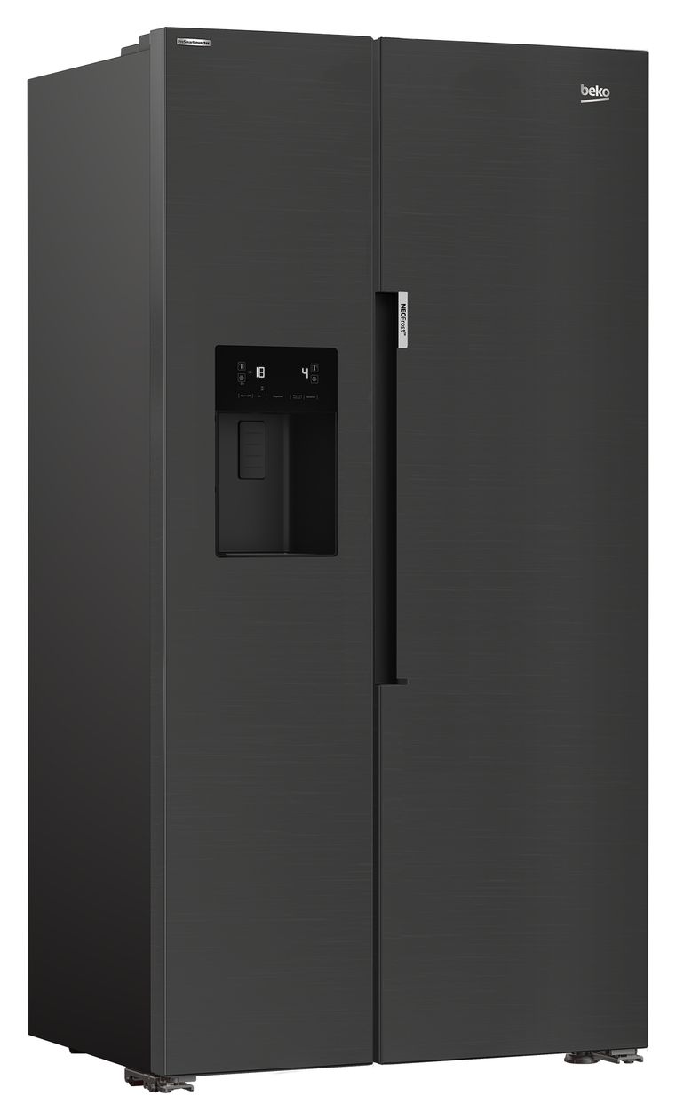 GN162341XBRN Side-by-Side Kühl-/ Gefrierkombination 368 l / 203 l 326 kWh NoFrost 1790 mm x 910 mm  (Schwarz) 