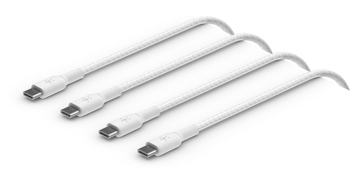 BoostCharge 0,48 Gbit/s Rundkabel USB C auf USB C Männlich bis 60 W 1 m  (Weiß) 