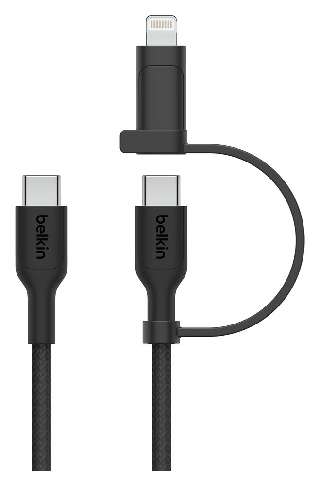 BoostCharge Pro 0,48 Gbit/s Rundkabel USB C auf USB C/Lightning Männlich bis 60 W 1,5 m  (Schwarz) 