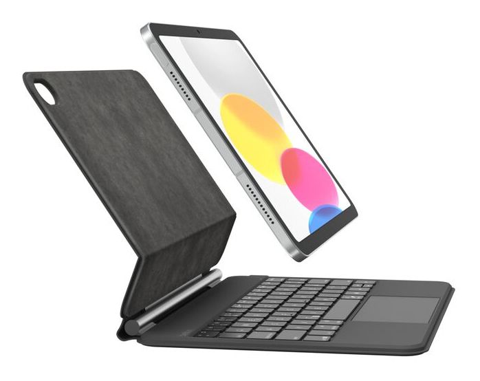 Pro Keyboard Case für Apple iPad A16 und iPad 10.Gen bis 27,7 cm (10.9") mit Magnetisch  (Schwarz) 
