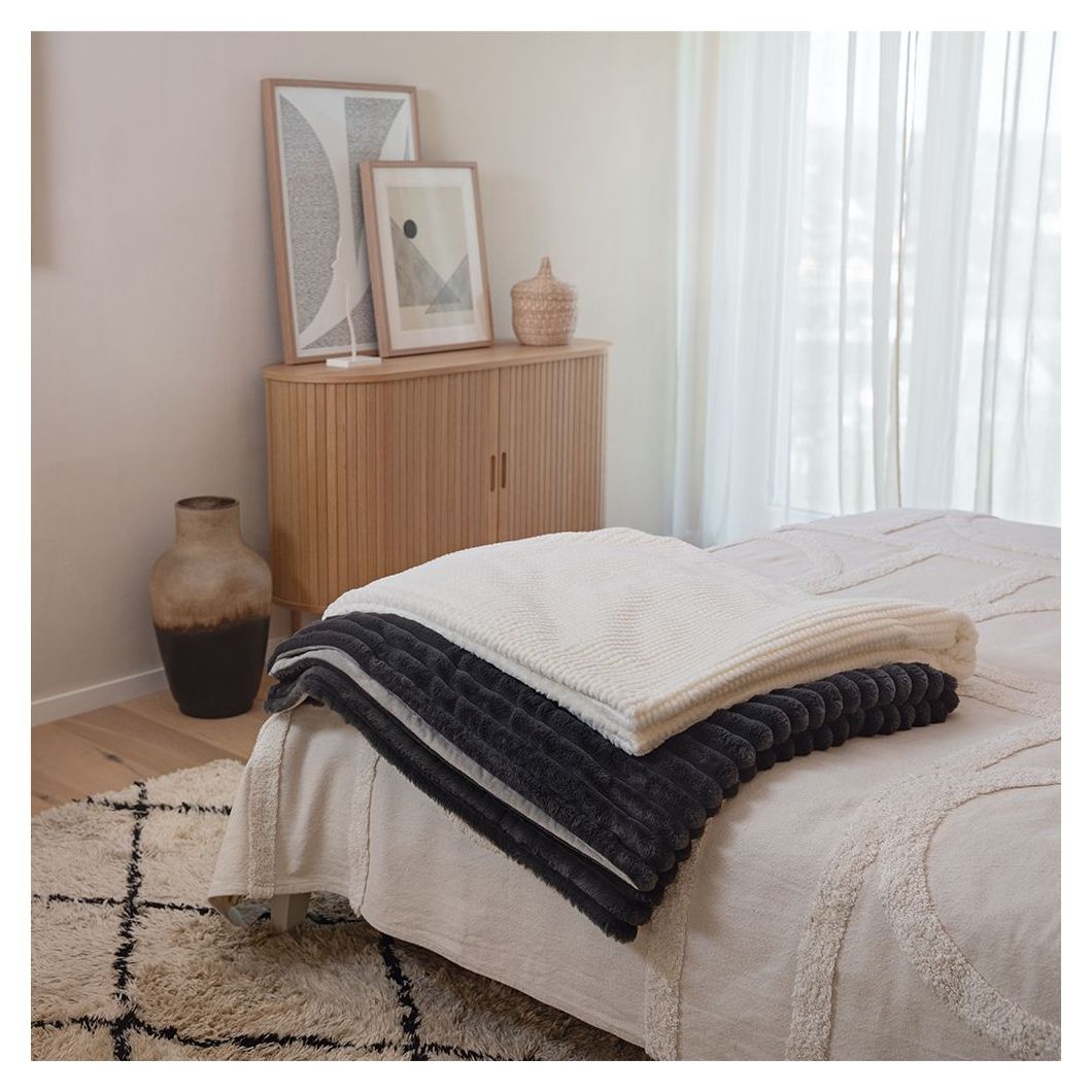 HD82 Stockholm Heizdecke (Hellblau, Dunkles Grau) 